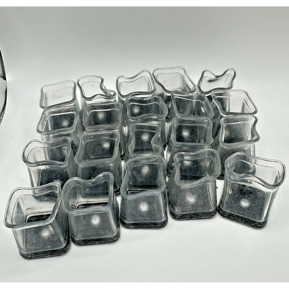 20 PC Chair Leg Floor Protectors Square,Silicone Felt Furniture Pads Caps Covers